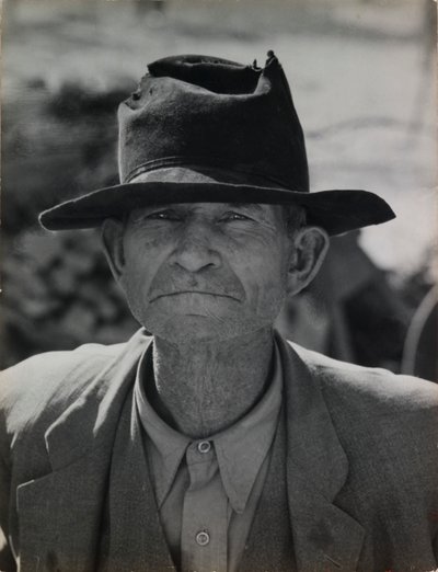 Ex-contadino in soccorso, Imperial Valley, California da Dorothea Lange