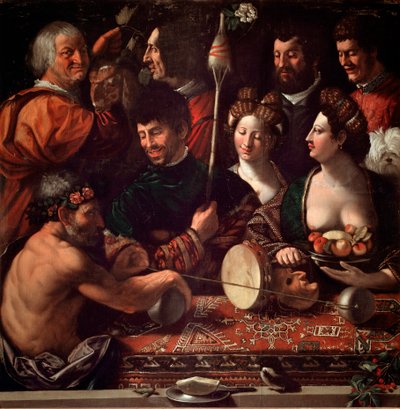 Bambocciata (pittura burlesca). Stregoneria o allegoria di Ercole da Dosso Dossi