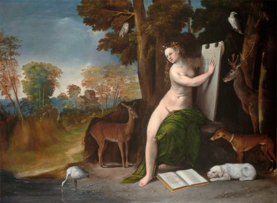 Circe e i suoi amanti in un paesaggio da Dosso Dossi