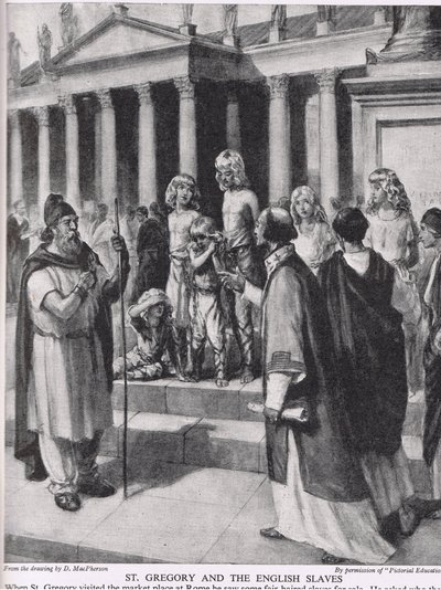 San Gregorio e gli schiavi inglesi, illustrazione da 