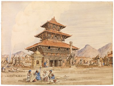 Tempio di Devi, Patan, Nepal, 1850s da Dr. Henry Ambrose Oldfield