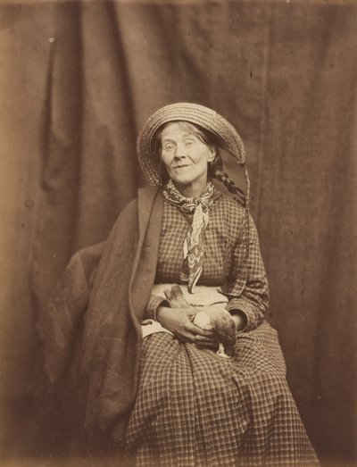 Donna che tiene un uccello morto, Surrey County Asylum da Dr. Hugh Welch Diamond