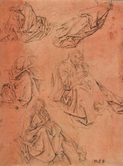 Studi di cinque figure riposanti o dormienti e un frammento di una sesta da Draperistudiemesteren