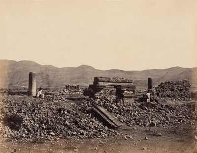 Secondo palazzo a Mitla, Messico, febbraio 1860 da Désiré Charnay