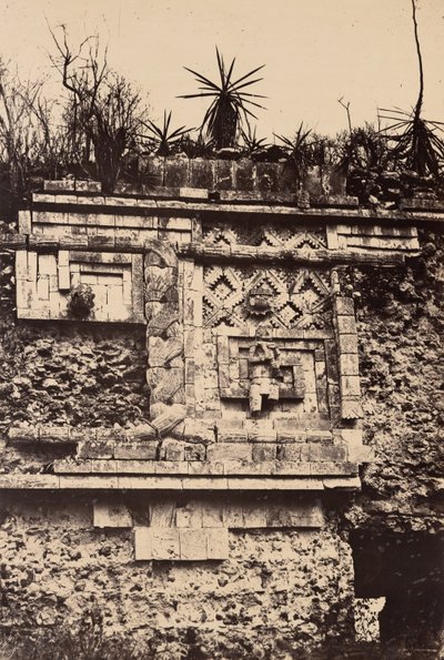 Uxmal, bassorilievo indiano, Palazzo delle Monache (Uxmal, Bas Relief de l