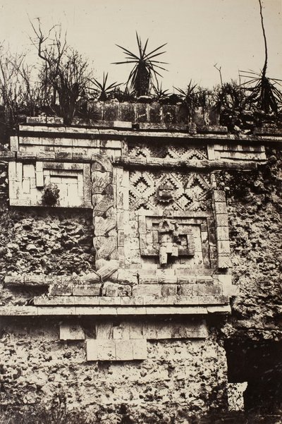 Uxmal, bassorilievo indiano, Palazzo delle Monache, 1860 da Désiré Charnay