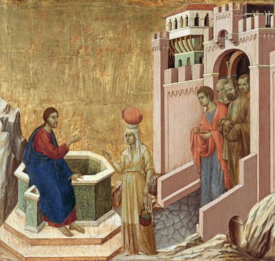 Cristo e la Samaritana da Duccio di Buoninsegna
