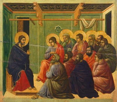 Cristo è separato dagli apostoli (dettaglio) da Duccio di Buoninsegna