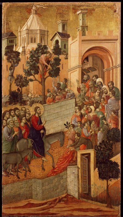 Maestà: Entrata a Gerusalemme da Duccio di Buoninsegna