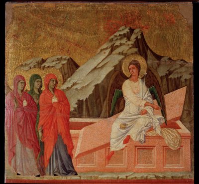 Passione: le Marie al Sepolcro. Pala della Maestà da Duccio di Buoninsegna
