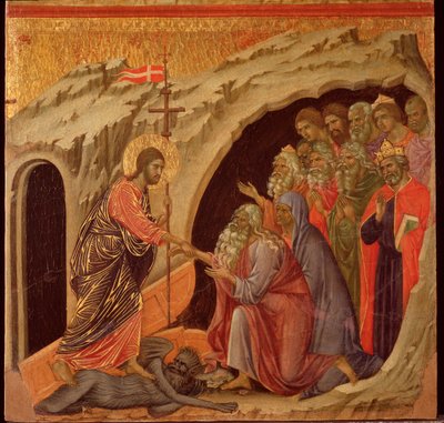 Passione: la discesa al limbo. Pala della Maestà da Duccio di Buoninsegna