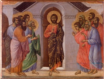 Gesù risorto appare agli apostoli (Maestà) da Duccio di Buoninsegna