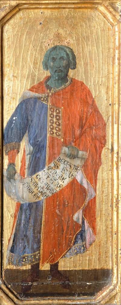 Salomone (dettaglio) dalla predella della Maestà di Duccio nell