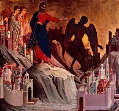 Tentazione sul monte (dettaglio) da Duccio di Buoninsegna