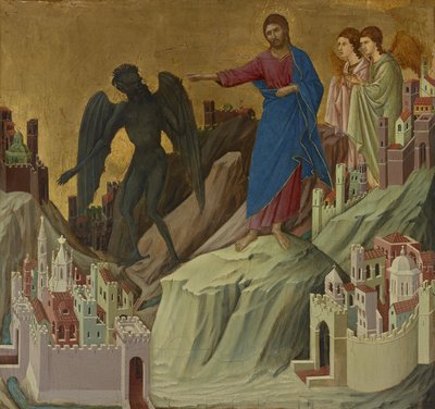 Tentazione sul monte da Duccio di Buoninsegna