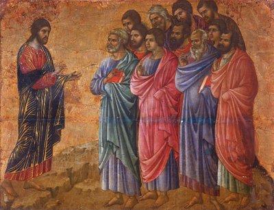 Apparizione di Cristo sul monte in Galilea (dettaglio) da Duccio di Buoninsegna