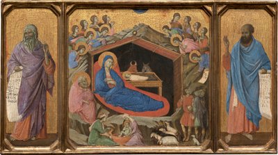 La Natività con i profeti Isaia ed Ezechiele da Duccio di Buoninsegna