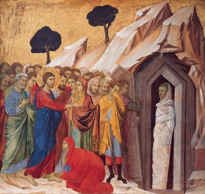 La resurrezione di Lazzaro da Duccio di Buoninsegna
