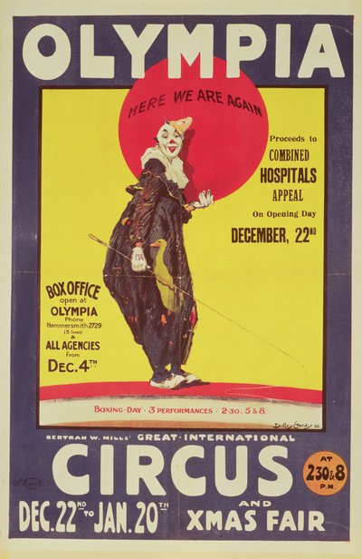 Poster del circo Bertram Mills, 1922 da Dudley Hardy