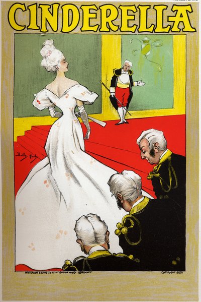 Letteratura. Fiabe. Cenerentola. Poster di Dudley Hardy per uno spettacolo a Londra, Inghilterra, circa 1890 da Dudley Hardy