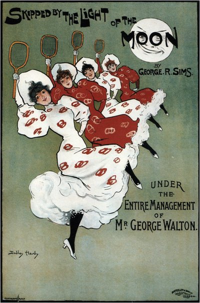 Poster per la commedia di George Sims Skipped by the Light of the Moon, 1896 da Dudley Hardy