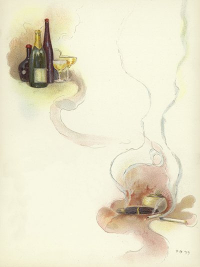 Vino e sigari al Savoy Hotel da Dudley Hardy