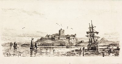 Schooner olandese arenato a Bamburgh da Duncan F. McLea