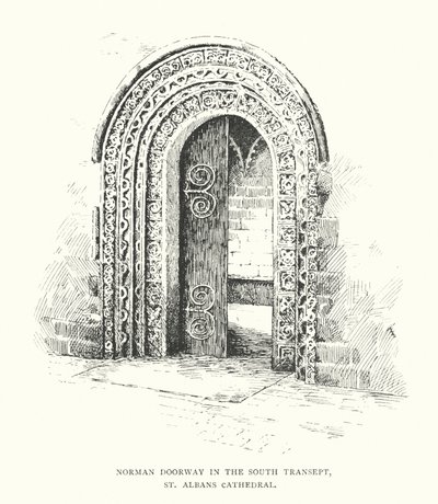 Portale normanno nel transetto sud, Cattedrale di St Albans da Duncan Moul