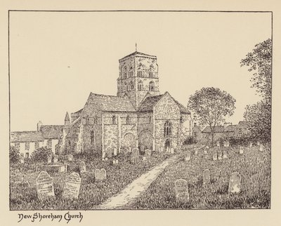 Sussex: Chiesa di New Shoreham (litografia) da Duncan Moul