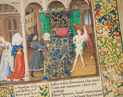 Pagina da "La Belle Dame Sans Merci" di Alain Chartier, Parigi, inizio XV secolo da Dunois Master