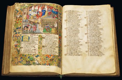 Pagina da "La Belle Dame Sans Merci" di Alain Chartier, Parigi, inizio XV secolo da Dunois Master
