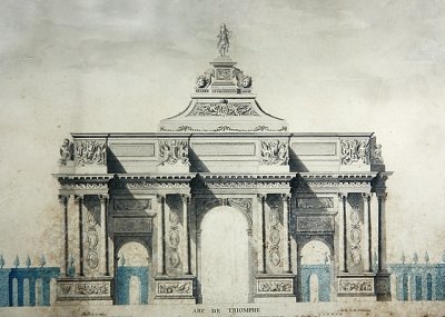 Arco di Trionfo, dopo i disegni di Claude Perrault (1613-78) da Dupouy Dupouy