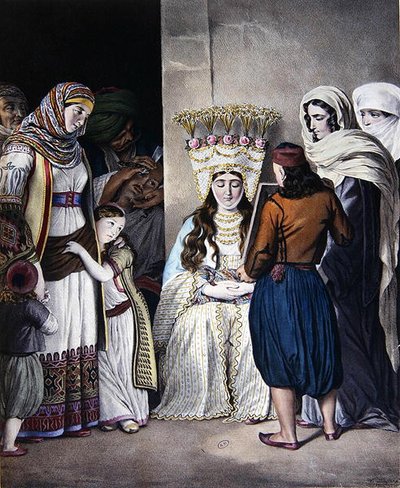 Matrimonio ortodosso greco ad Atene (c.1825) da Dupre Dupre