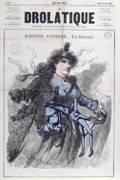 Caricatura di Hortense Schneider (1833-1920) dalla copertina di 