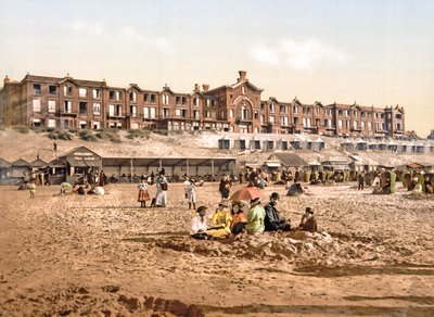 Hotel Orange dalla spiaggia di Scheveningen, pub. c.1900 da Dutch Photographer