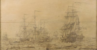 Scena di caccia alla balena del XVII secolo da Dutch School