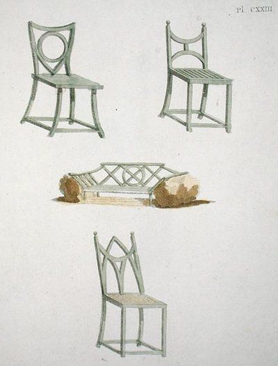 Una collezione di sedili, da 