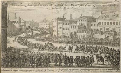 Una processione per il re Guglielmo III da Dutch School
