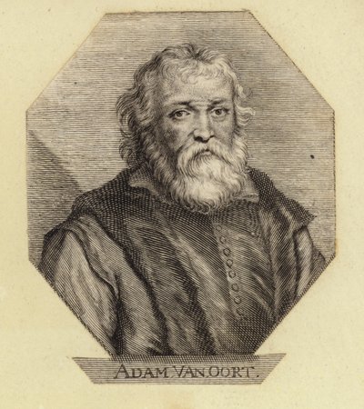 Adam Van Oort, nato come Adam van Noort, un artista belga. Inciso da Johann Georg Waldreich da Dutch School