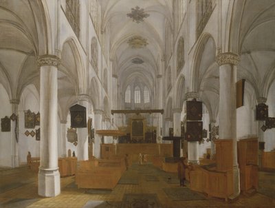 Interno della Chiesa di Santa Gertrude a Bergen Op Zoom, c.1650 da Dutch School
