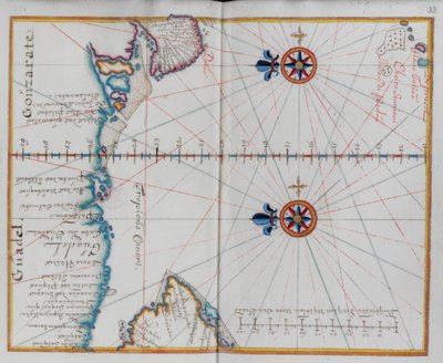 Arabia: Mappa del Mare Arabico da Dutch School