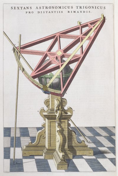 Sestante astronomico di Tycho Brahe (1546-1601) da un atlante di Joan Blaeu (1596-1673) Amsterdam, 1665 da Dutch School