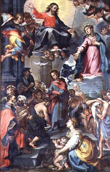 Battesimo di Cristo, nello stile di Barocci da Dutch School