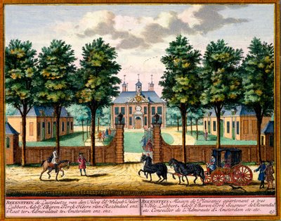 Casa del Piacere di Bekenstein, da Het Zeganpralent Kennemerlant di Hendrick de Leth e Matthias Brouerius Van Nidek, pubblicato c.1700-30 da Dutch School