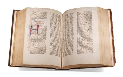 Bibbia, con prologhi, in latino, manoscritto decorato su carta, Utrecht da Dutch School