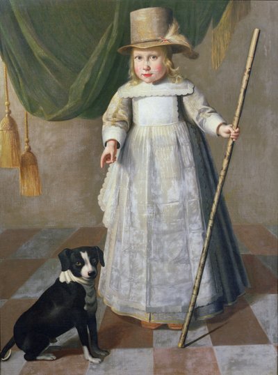 Bambino e cane, Dordrecht da Dutch School