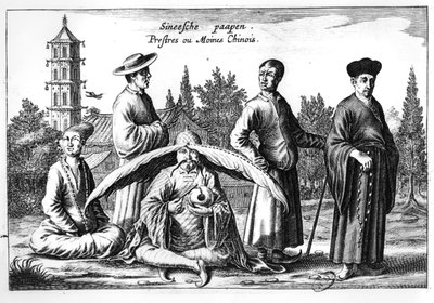 Sacerdoti e monaci cinesi, da China Illustrated di Athanasius Kircher (1601-80) da Dutch School