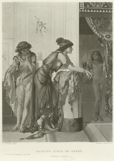 Ragazze danzanti di Cades (incisione) da Dutch School