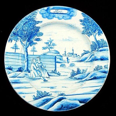 Piatto di Delft raffigurante il mese di maggio da Dutch School
