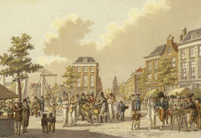 Mercato dei fiori, Rotterdam, 1807 da Dutch School